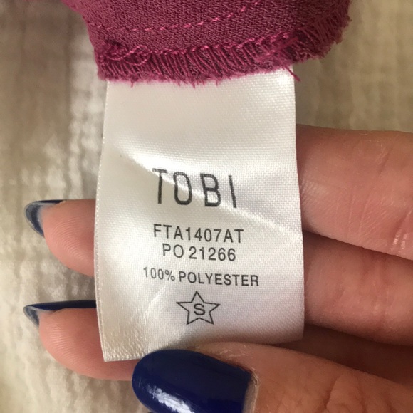 Tobi purple and black cropped top size S - Picture 5 of 6